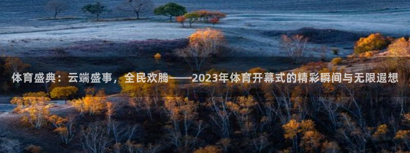 体育盛典：云端盛事，全民欢腾——2023年体育开幕式的精彩瞬间与无限遐想